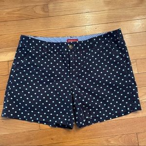 Target Navy Blue Shorts size 10 Polka Dot Merona 100% Cotton